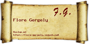 Flore Gergely névjegykártya